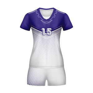Ensemble uniforme de volley-ball personnalisé pour femmes, maillot et short, séchage rapide, respirant, coupe compressive, impression par sublimation avec nom - Product Image 1