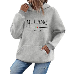 Sweat à capuche polaire chaud pour femmes sweats surdimensionnés personnalisés pull grande taille avec fermeture éclair ensemble de vêtements de sport à capuche mode hiver Streetwear - Product Image 1