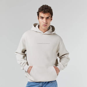 Sudadera con Capucha para Hombre, 100% Algodón, 380 g/m², Calidad Premium, Tejido Grueso de Felpa Francesa, Color Gris, Bordada, Talla Grande, para Invierno, Unisex, Venta al Por Mayor - Product Image 2