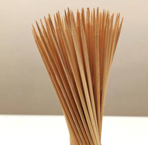 Brochettes en bambou, épaisseur 2,5 mm, longueur 6 pouces, bâtonnets de grillade en bois lisse pour barbecue, kebabs, fruits, légumes - Product Image 2