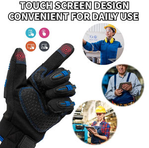 Gants de travail en cuir de qualité supérieure pour la construction et les travaux lourds, gants de sécurité en cuir de vache pour l'industrie et l'entrepôt - Product Image 3