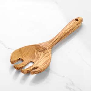 Handmade Olive <b>Wood</b> 2-Piece Spoons <b>Set</b> with Non-Stick <b>Food</b> Safe Finish Includes Fork in Elegant Eco-Friendly Box - Product Image 2