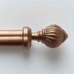 Opulent Line Modern Metal Single <b>Curtain</b> Pole with Golden Tone Surface Durable and Luxurious Decorative Element - Product Image 1