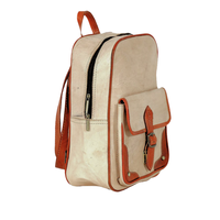 Sac à dos marocain unisexe en cuir blanc laiteux pur fait main, style rétro, avec fonctions RFID et résistantes à l'eau – Articles en cuir en gros
