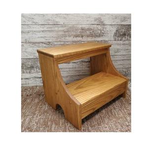 Taburete de Madera Natural con Grano Pulido, Ideal para Ayudantes de Cocina, Uso en Baños, Almacenamiento en Dormitorios y Tareas Domésticas - Product Image 6