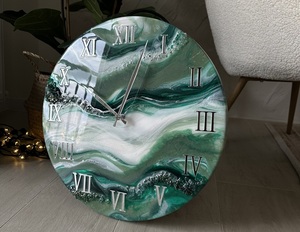 High Quality Handcrafted Resin <b>Wall</b> <b>Clock</b> Unique design handmade <b>Wall</b> <b>Clock</b> Resin art <b>wall</b> <b>clock</b> for Home Hotel <b>Decor</b> - Product Image 4