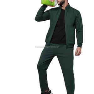 ชุดวอร์มสองชิ้นสำหรับผู้ชายชุดออกกำลังกายวิ่งออกกำลังกายผ้าขนแกะสำหรับเล่นกีฬา - Product Image 1