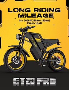 Bici elettrica da cross per ragazzi e adulti, Ebike fuoristrada 48V/60V con motore 1500W 2000W, batterie doppie 25Ah 40Ah, 28 40mph - Product Image 2