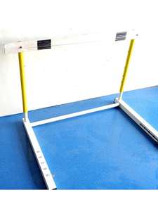 Estante de entrenamiento deportivo de acero y <span class=keywords><strong>PVC</strong></span> de altura ajustable con obstáculos de velocidad duraderos ecológicos para entrenamiento de competiciones de campo de pista - Product Image 3