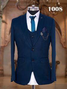 ชุดสูท3ชิ้นเสื้อเบลเซอร์แบบมืออาชีพของผู้ชาย,สูทสีพื้นขนาดใหญ่พิเศษสำหรับใส่ไปทำงานงานแต่งงาน - Product Image 4