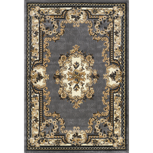 Alfombra turca de lujo hecha a máquina, de polipropileno BCF, color gris oscuro, premium, para sala de estar, del fabricante de Gaziantep. - Product Image 1