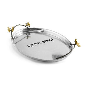 Plateau à chocolat en métal martelé Plateau à chocolat fait main nickelé Plateau à chocolat en métal de luxe de forme ronde - Product Image 4