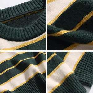 Suéteres de Hombre de Punto 100% Algodón de Alta Calidad, Estándar Sostenible, Jersey de Invierno de Manga Larga, Transpirable, con Logotipo Frontal, Antibolitas - Product Image 4