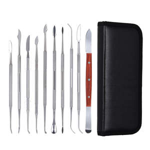 Juego de Espátulas Dentales y Herramientas para Esculpir Cera de Acero Inoxidable - Kit de 10 Piezas de Cuchillos para Yeso para Modelado Dental - Product Image 6