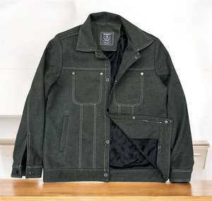 Veste en tricot vintage tendance pour hommes grande taille col de chemise d'hiver décontracté avec logo brodé sur mesure vente en gros directe depuis l'Inde - Product Image 4