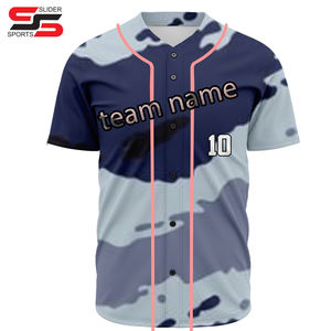 Camiseta de Béisbol con Cuello en V y 2 Botones Delanteros, Diseño Personalizado con Tela de Alto Rendimiento Sublimada, Transpirable y Duradera - Product Image 5