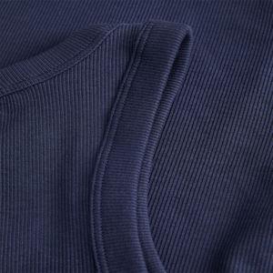 Top Corto de Punto Acanalado de Algodón sin Mangas con Cuello Alto, Básico e Informal para Mujer, Venta al por Mayor, Camiseta Lisa sin Mangas para Gimnasio y Fitness, OEM - Product Image 4