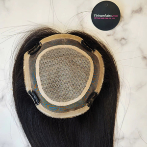 Venta caliente 2025 Topper atado a mano 100% cabello humano crudo cutícula completa alta calidad virgen recto Yaki extensiones de cabello Accesorios - Product Image 1