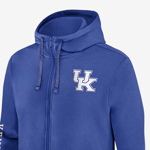 Kentucky Wildcats <b>Royal</b> <b>Blue</b> Hoodie Winter Lined with Team Logo and Stripes Official Fan Gear Embroidered Design - Product Image 2