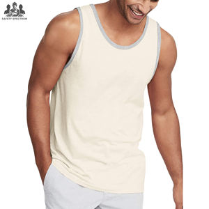 Camiseta Deportiva Casual para Hombre, Transpirable, Tejida, Ecológica, 180g |   Ropa Deportiva sin Mangas |   Fabricante OEM 100% Algodón - Product Image 3