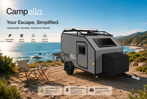 Remolque de Viaje Moderno y Compacto, Caravana Todoterreno Ligera e Impermeable para 4 Personas - Product Image 1