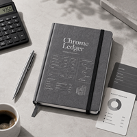 Carnet de budget personnalisé LABON Chrome, planificateur de budget, carnet de comptes, planificateur financier avec système d'attribution des versements et de suivi des économies