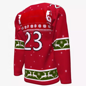 Dernière arrivée maillot de Hockey sur glace de haute qualité en vrac quantité impression par sublimation conception personnalisée OEM ODM disponible - Product Image 4