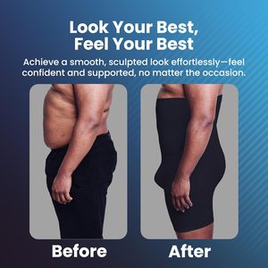 Tummy Control Shapewear Compression Shorts - Waist Compression for Men, High Waist Mens Tummy Shaper <b>Underwear</b> - Product Image 3