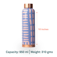 Bouteille d'eau décorative en laiton Ak Brass imprimée, avec sac, entièrement personnalisable, unisexe