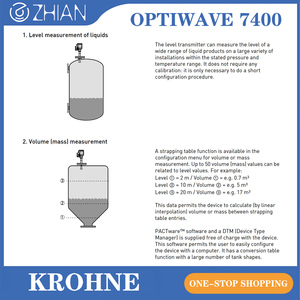 Krohne 24 ghz optiwave 7400 ראדה רמת מטר kwa נוזלי קורוזיבי - Product Image 6