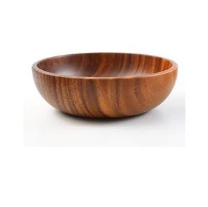 ชามไม้ทรงโค้งขนาดใหญ่กลางศตวรรษที่ทันสมัยอุปกรณ์รับประทานอาหารทำจากไม้ชาปาติธรรมชาติดีไซน์คลาสสิกขัดเงา - Product Image 1