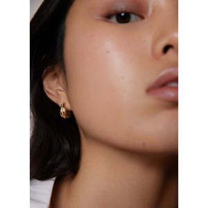 ต่างหูเพชรทรงหยดน้ำแบบห่วง - Product Image 5