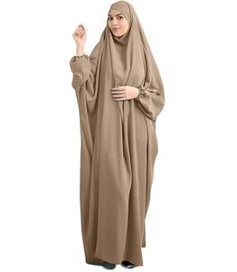 Wholesale Solid Color Long Sleeve Islamic Women Abaya Muslim <b>Hijab</b> Casual Dress ladies Abaya - Product Image 3
