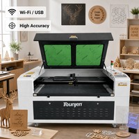 Graveur et découpeur laser CNC Tounjen 1080 CO2 haute précision avec connectivité Wi-Fi/USB, découpe de matériaux non métalliques, contrôle Ruida, gravure de 0 à 15 mm
