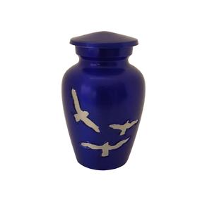 Urne souvenir en aluminium fini de marbre Urne souvenir de crémation de qualité supérieure pour les cendres humaines - Product Image 3