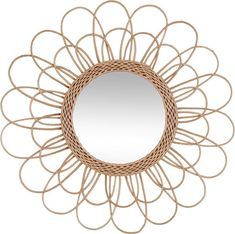 Espejo de ratán bohemio personalizado más vendido, colgante de pared, patrón de planta hecho a mano, forma de flor, decoración multifuncional para el hogar - Product Image 4