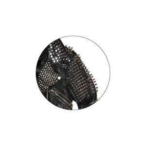 New Fashionable Factory Price <b>Punk</b> Leather Canvas <b>Jacket</b> for Men Breathable Windproof High Quality Quick Dry - Product Image 4