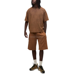 T-shirt personnalisé délavé à l'acide, effet usé, en coton biologique respirant, style urbain durable, personnalisation OEM - Product Image 3