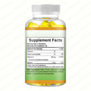 Oem ויטמין e סוכריות גומי תוספת ביוטין וקולגן סוכריות גומי אורגניות לשיער, עור, לב ובריאות עיניים מדי יום - Product Image 5