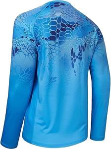 Camiseta de Pesca de Manga Corta para Hombre, de Alta Calidad, Transpirable, de Secado Rápido, con Protección Solar UPF 50+, Estampado Digital, 220g, Tallas Grandes, Spandex/Poliéster - Product Image 4
