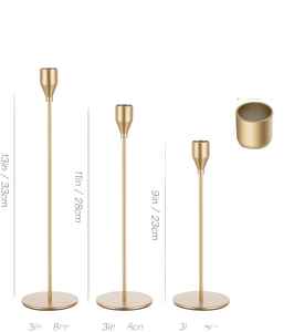 Premium Gold Metal Candle Holders Handcrafted Modern Slim Design for Luxury Wedding Dining <b>Table</b> Interior Decor <b>Tall</b> Shape - Product Image 4