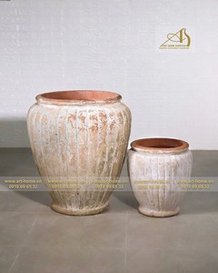 Atlantis AN046H80OW Olla de cerámica blanca antigua una adición elegante para el hogar para plantas Decoración de jardín y mini paisajes - Product Image 2