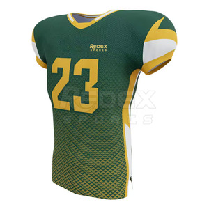 Prix de gros Maillot de football américain Nouvelle arrivée Maillot léger respirant à manches courtes avec logo sur le devant Fabriqué au Pakistan - Product Image 6