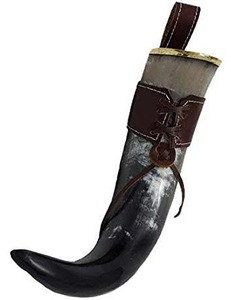 Corne à boire de style guerrier nordique pour reconstitution médiévale, corne viking nordique authentique pour la décoration de bar de club, boisson à la bière - Product Image 5