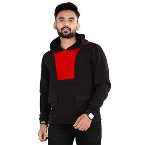 Sweat à capuche de meilleure qualité pour hommes, couleur noire, devant, deux poches, respirant, pulls à capuche et sweatshirts pour hommes de grande taille - Product Image 4