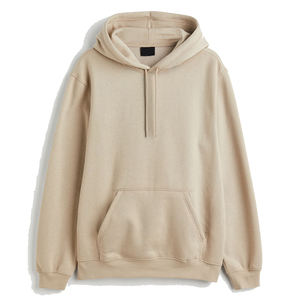 Sweat à capuche surdimensionné personnalisé pour hommes respirant mi-lourd en coton polaire solide personnalisable Sweat à capuche vierge surdimensionné pour hommes - Product Image 5