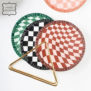 Posavasos de cerámica redondo de sublimación de estilo clásico impreso OEM Posavasos de corcho redondo trasero de corcho natural - Product Image 5