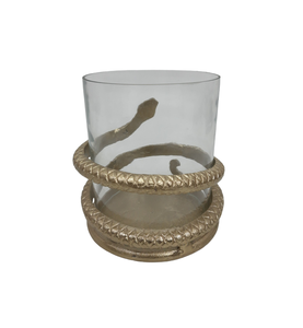 Fancy Decorative Aluminum/Glass Candle Pillar Holder Rough Brass EPL Modern Style Candle <b>Stand</b> For Halloween Decoration - Product Image 1