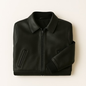 Nouvelle mode style décontracté fabriqué au Pakistan marron clair coton lavé doublure en cuir qualité Biker Street veste en cuir pour hommes - Product Image 4