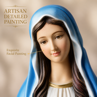 Statue de la Vierge Marie de Grâce peinte à la main en résine, figurine catholique personnalisée pour la décoration d'églises et de maisons (vente en gros)